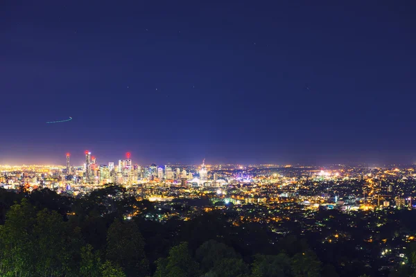 Pohled na město Brisbane od Mount lyska tha — Stock fotografie