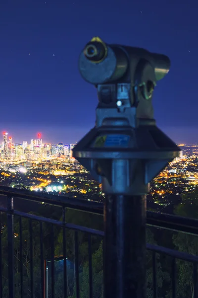 Widok na Miasto Brisbane z góra Łyska tha — Zdjęcie stockowe