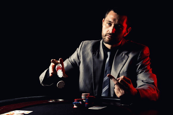 Emotional high stakes poker player