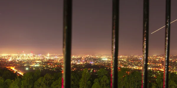 Widok miasta Brisbane z góra Łyska tha — Zdjęcie stockowe