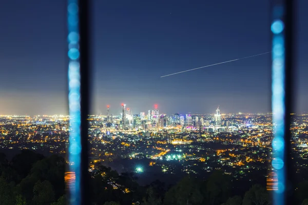 Vista da cidade de Brisbane do Monte Coot-tha — Fotografia de Stock