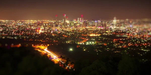 Utsikt över Brisbane City från Mount Coot-tha — Stockfoto