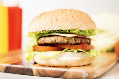 Klasik Hamburger peyniri ile