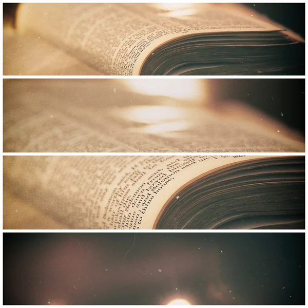 Bíblia com velas — Fotografia de Stock