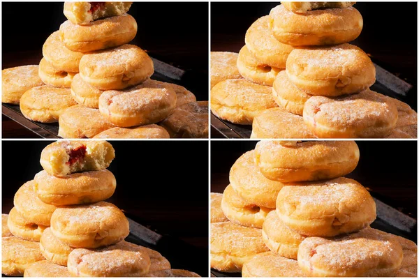 Grupo de donuts de canela — Fotografia de Stock