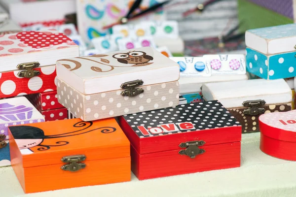 Caja decorada con decoupage — Foto de Stock