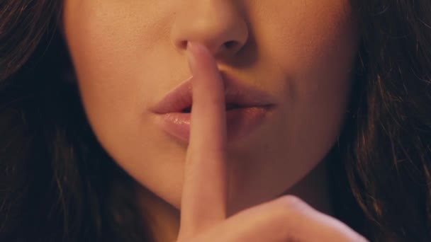 Esmer Bir Kadının Sessiz Sedasız Görüntüsü — Stok video