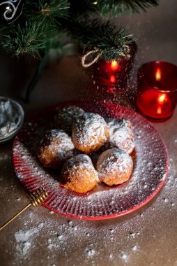 Ukranian traditional food Christmas donuts