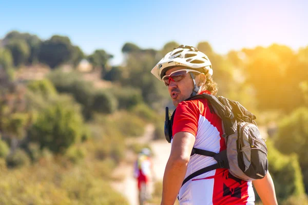 Mountainbiken — Stockfoto