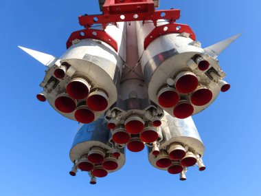 MOSCOW, Rusya - 20 SEP, 2018. VDNH, Vostok 8K72K roket modeli