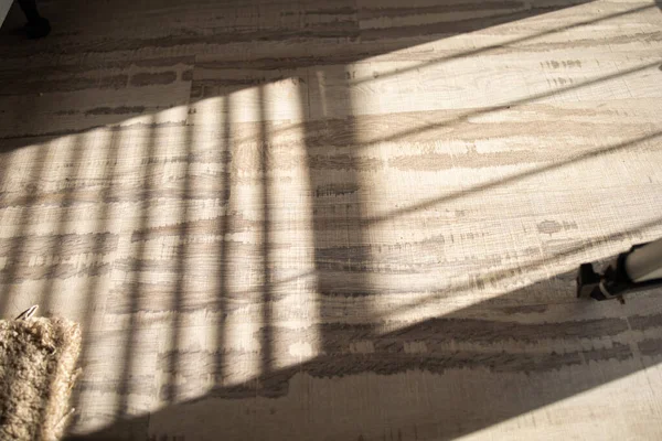 Light Glass Window Wood Floor Shadow Floor Abstract Light — Stock Fotó