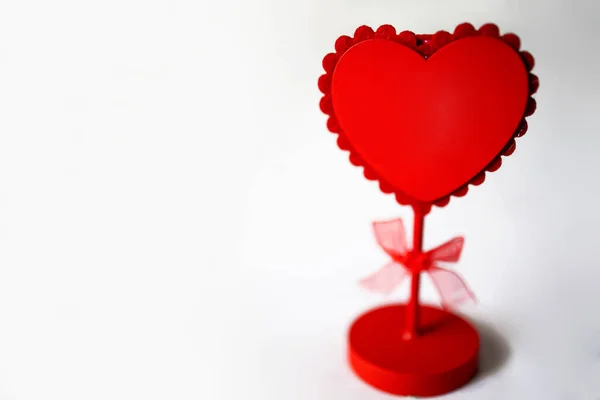 Piros Szív Alakú Tábla Másolási Hellyel Boldog Valentin Napot — Stock Fotó