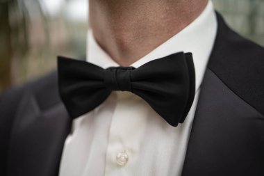 Kelebek Yakın plan. Gelinlik Damat Takımı