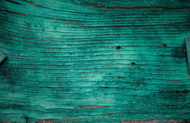 Eski ahşap çit açık yeşil boya döşeme tahtası dokusu. Arkaplan