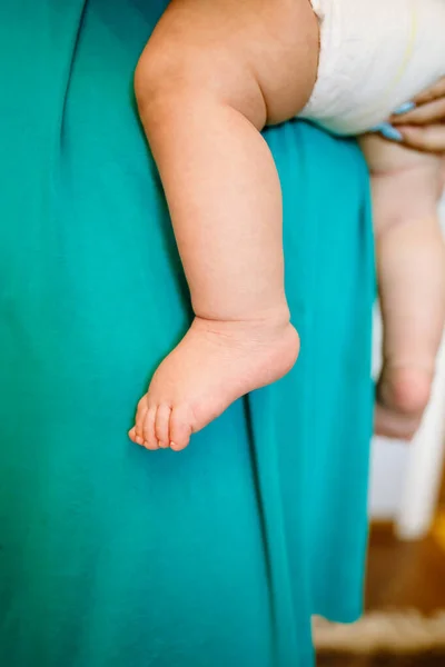 Pie Bebé Recién Nacido Maternidad Familia Nacimiento — Foto de Stock