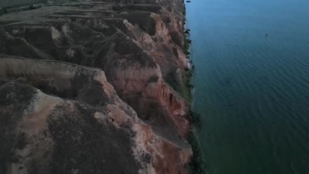Flygvideo Flyger Över Berömda Ukraina Kherson Grand Canyon Eller Kherson — Stockvideo