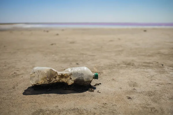 Contaminación Botella Agua Plástico Océano Concepto Ambiental — Foto de Stock