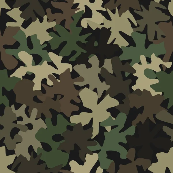 Camuflagem sem costura padrão fundo mascaramento camuflagem repetição imprimir — Vetor de Stock