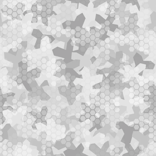 无缝化数字北极雪点迷彩纹理用于陆军或狩猎纺织品印花 — 图库矢量图片