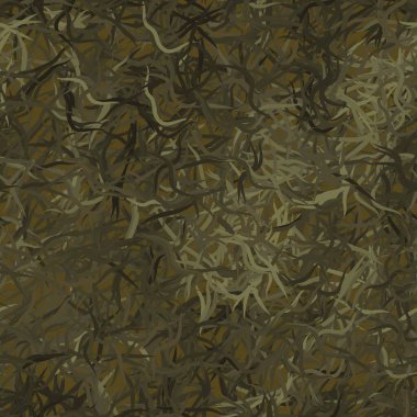 Kamuflaj iğneleri bitkiler, kusursuz desenler. Grunge ghillie yeşil arka plan