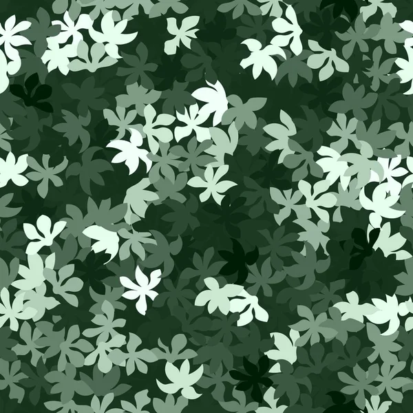 Demi-teinte blanche et verte laisse des silhouettes sur le fond vert pastel — Image vectorielle