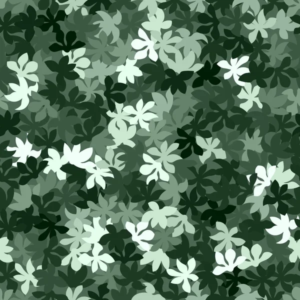 Biały i zielony półton liści sylwetki na pastelowym zielonym tle — Wektor stockowy
