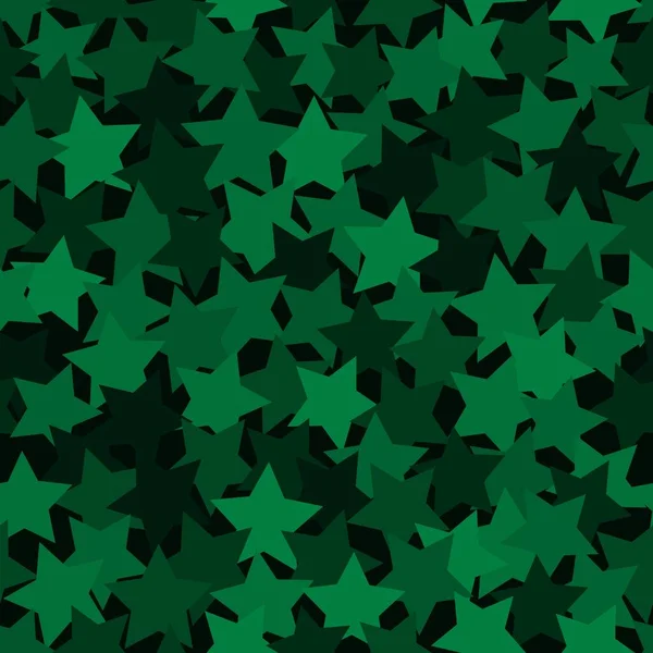 Seamless digital woodland camo vector textura. Estrelas Camoflage impressão têxtil — Vetor de Stock