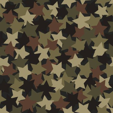 Kusursuz dijital orman kamuflaj vektör dokusu. Yıldız Camoflage tekstil baskısı