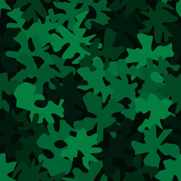 Camuflagem verde padrão fundo sem costura vetor ilustração — Vetor de Stock