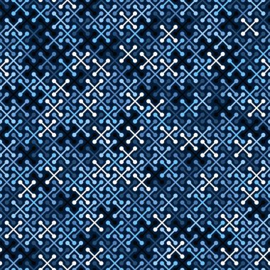 Basit çapraz şekilli vektör geometrik kusursuz desen siluetleri
