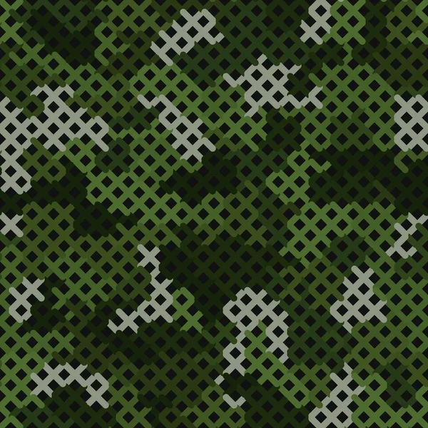 Modèle vectoriel sans couture pour le tissu et le design de l'armée. Impression moderne de forêt tachetée — Image vectorielle