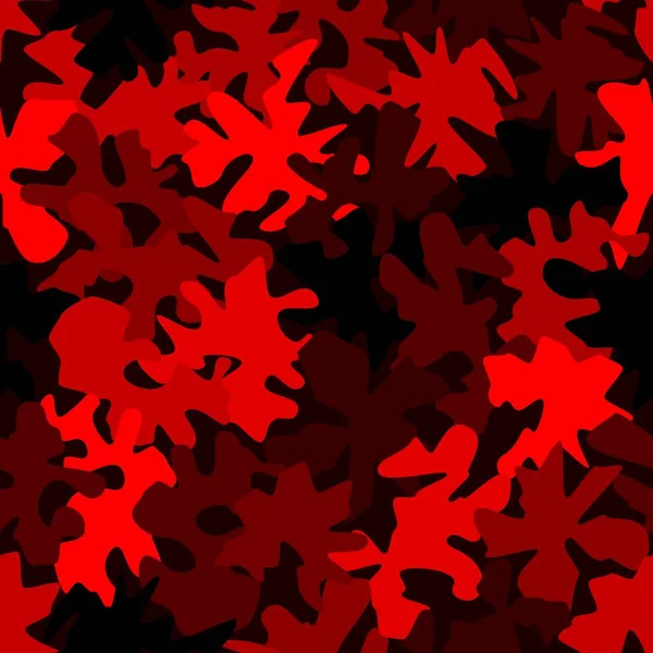 要旨明るい赤幾何学的迷彩ベクトルシームレスパターン — ストックベクタ