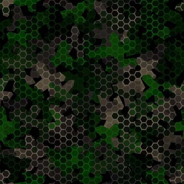 Texture militare camuffamento modello senza cuciture. Illustrazione astratta del vettore dell'esercito — Vettoriale Stock