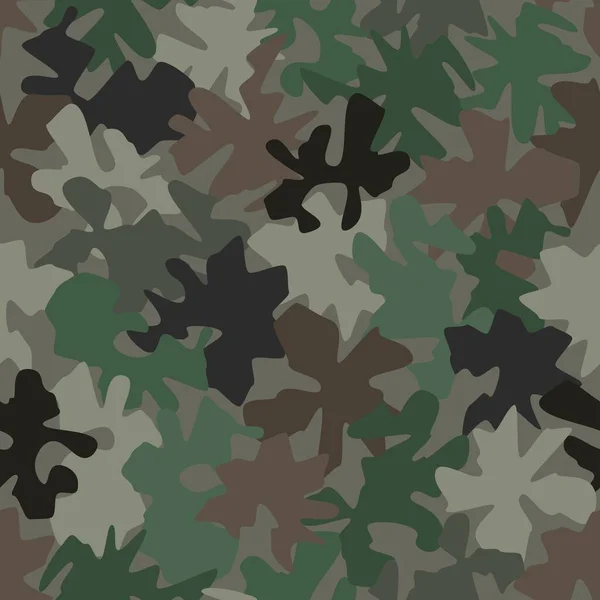 Illustration vectorielle transparente de motif de camouflage vert et brun — Image vectorielle