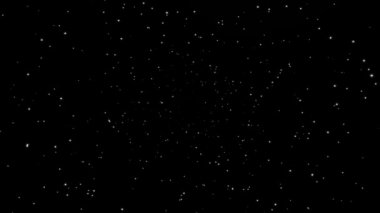 Balck uzayındaki basit parlayan yıldızlar arasında hareket