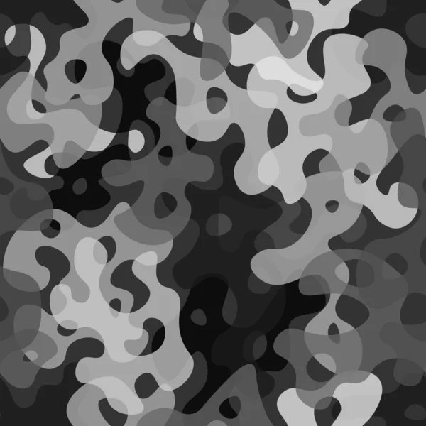 Camouflage seamless pattern background. Classic clothing masking camo print — Stock Vector