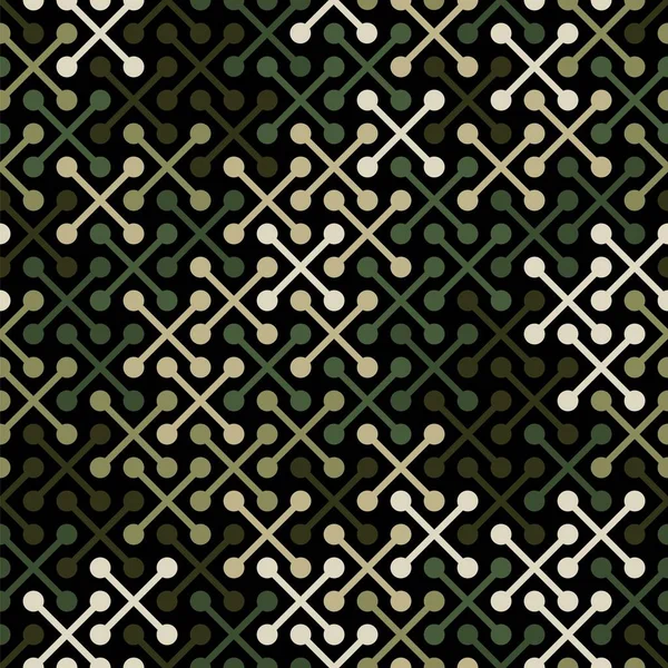 Vektor geometriskt sömlöst mönster med enkla kors former silhuetter — Stock vektor