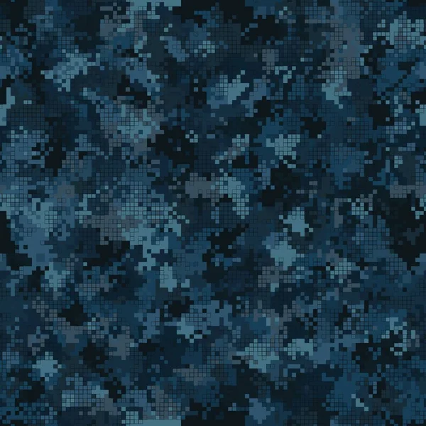 Digital kamouflage sömlöst mönster militär geometrisk camo bakgrund — Stock vektor