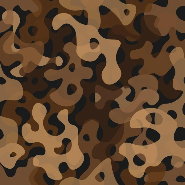 Camouflage naadloze patroon achtergrond. Klassieke kleding maskeercamouflage print — Stockvector