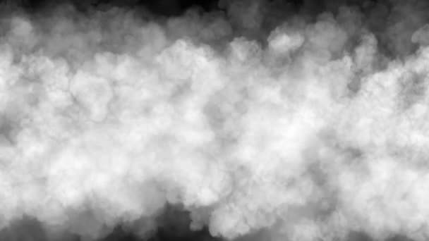 Nubes de humo de partículas vórtice. Fondo de humo abstracto. Máscara de canal alfa — Vídeo de stock