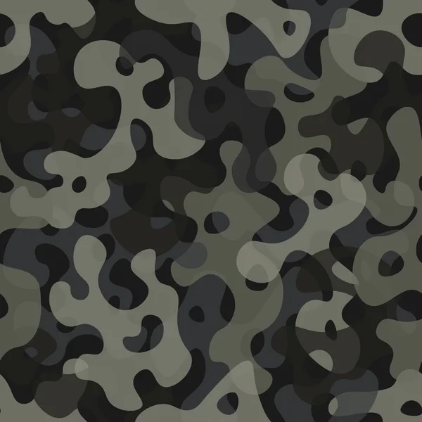 Camouflage seamless pattern background. Classic clothing masking camo print — Stock Vector