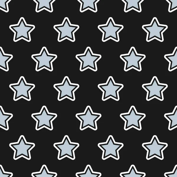 Estrellas cuadrícula sin costuras patrón de fondo. Elemento de diseño para impresión textil — Vector de stock