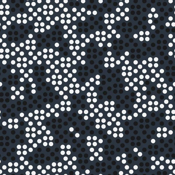 Płynny wzór z kropkami zamówione czarno-białe siatki wektor ilustracji — Wektor stockowy