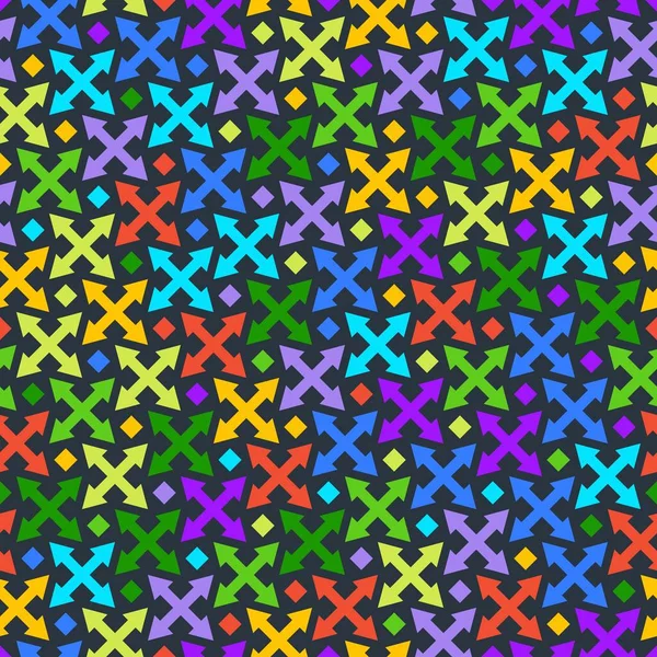 Απρόσκοπτη αφηρημένη γεωμετρικό μοτίβο με σταυρούς βέλους. Μοντέρνα κομψή υφή — Διανυσματικό Αρχείο