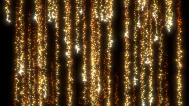 Золотые простые цифровые сиолы с матричным стилем, вертикальным фоном движения — стоковое видео