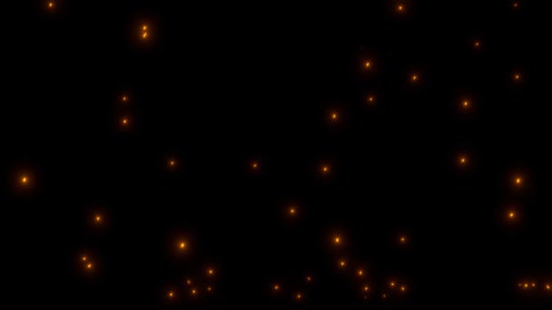 Beautiful abstract background of the fire sparkles chaos theme — Stock Video