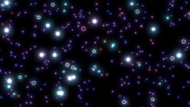 Magic Neon Particles Dance fundo de animação sem costura para o Natal — Vídeo de Stock