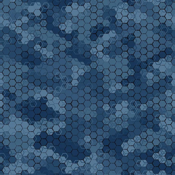 Textura militar camuflaje patrón sin costuras. Adorno camuflaje moderno abstracto — Vector de stock