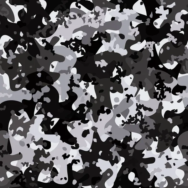 Camouflage naadloze patroon achtergrond. Klassieke kleding maskeercamouflage print — Stockvector