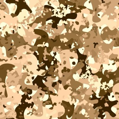 Desert Seamless Camo Grafik Yazıcı. Sonbahar Kamuflajı Kusursuz Desen